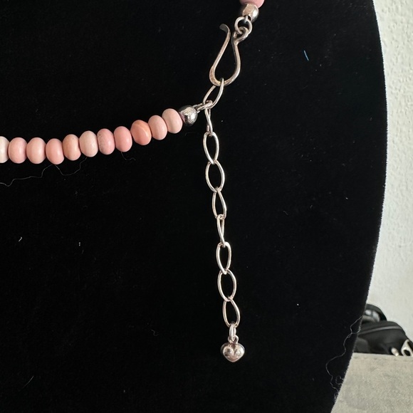 Elegant Pink Opal & Sterling Silver Necklace by Jay King - Picture 6 of 9